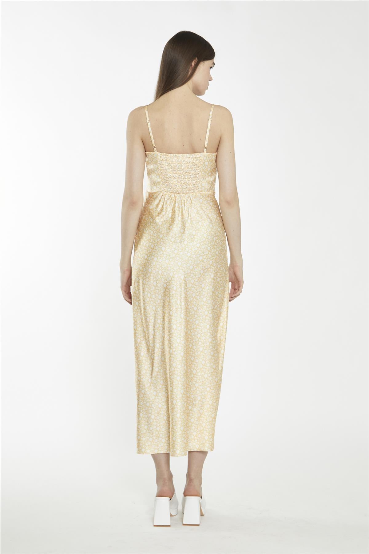 Sleeveless Slip Midi Dress - Amber Ditsy Folk