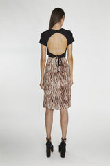Brown Snake Wrap Skirt