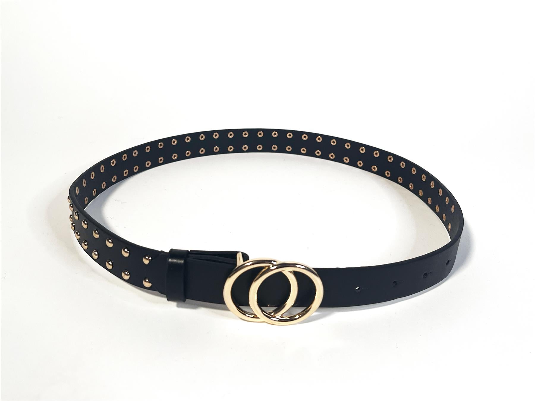 Black  Gold Studded-Belt