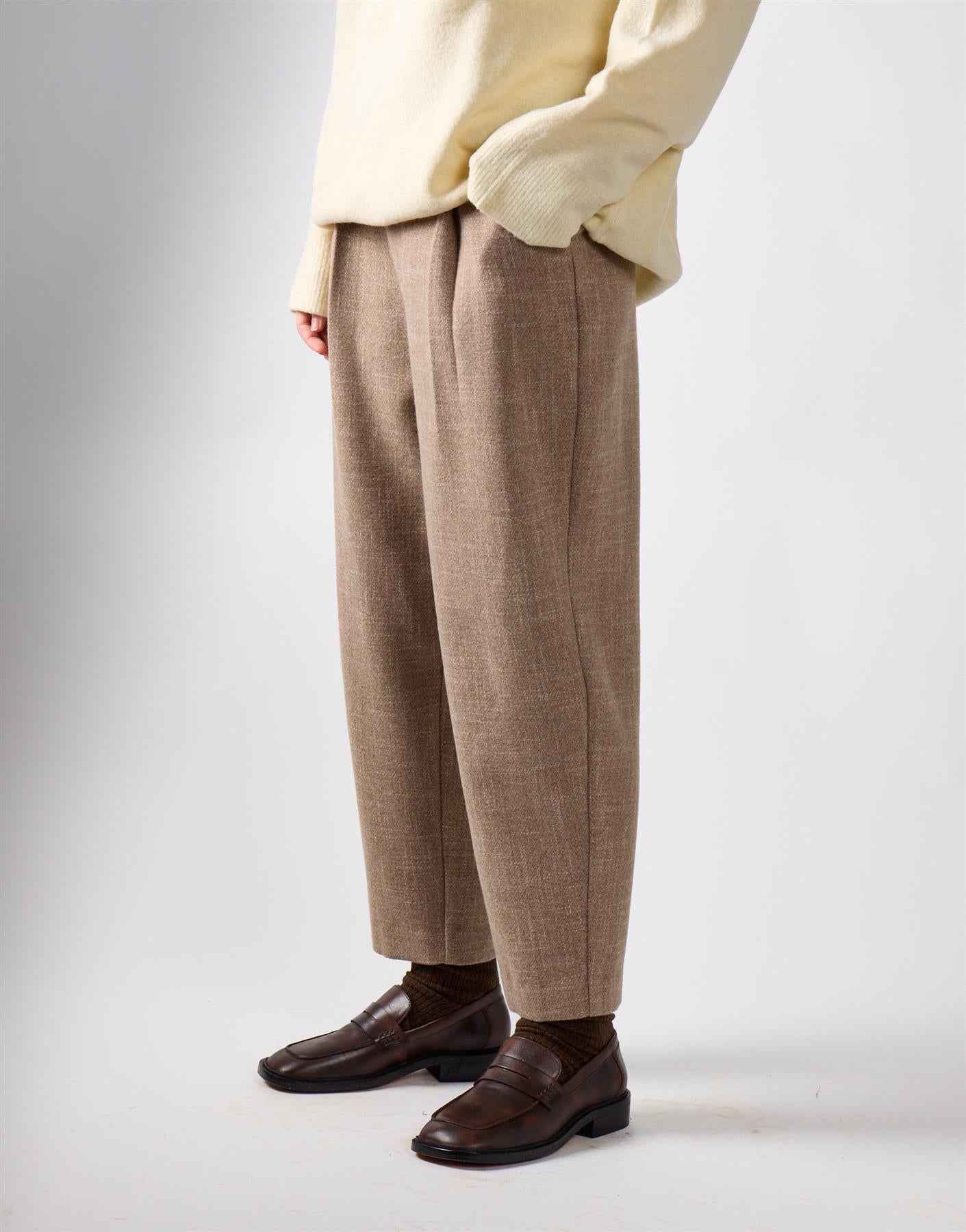 Stone Textured Tailored Fit Trousers