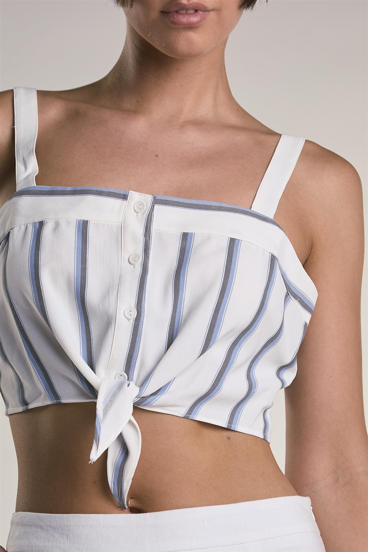 KA6306-WHITE BLUE GREY STRIPE
