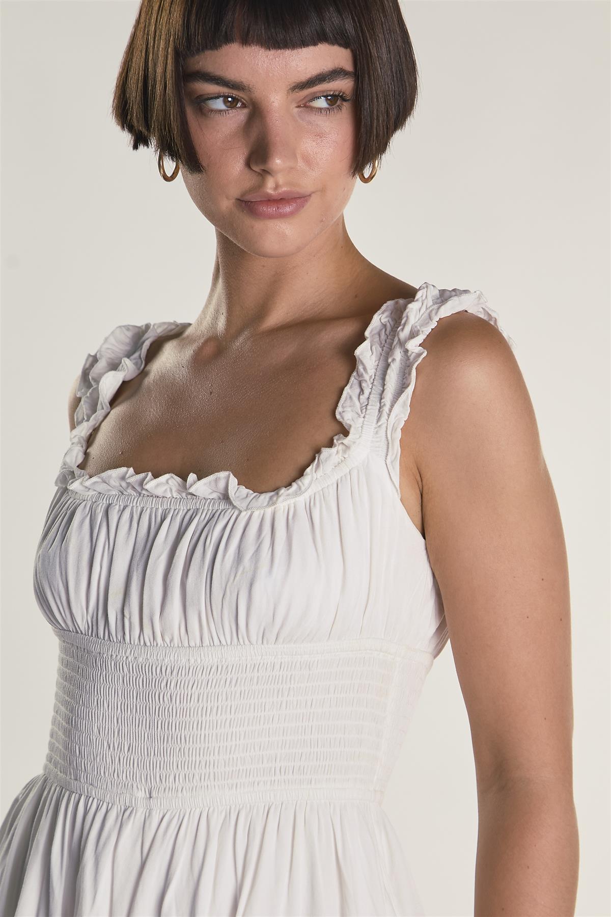 Elasticated Waistband Square Neck Playsuit