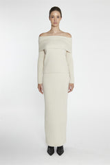 Pencil Maxi Skirt - Light Stone