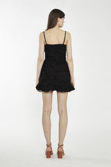 Black-Spaghetti-Strap Mini-Dress