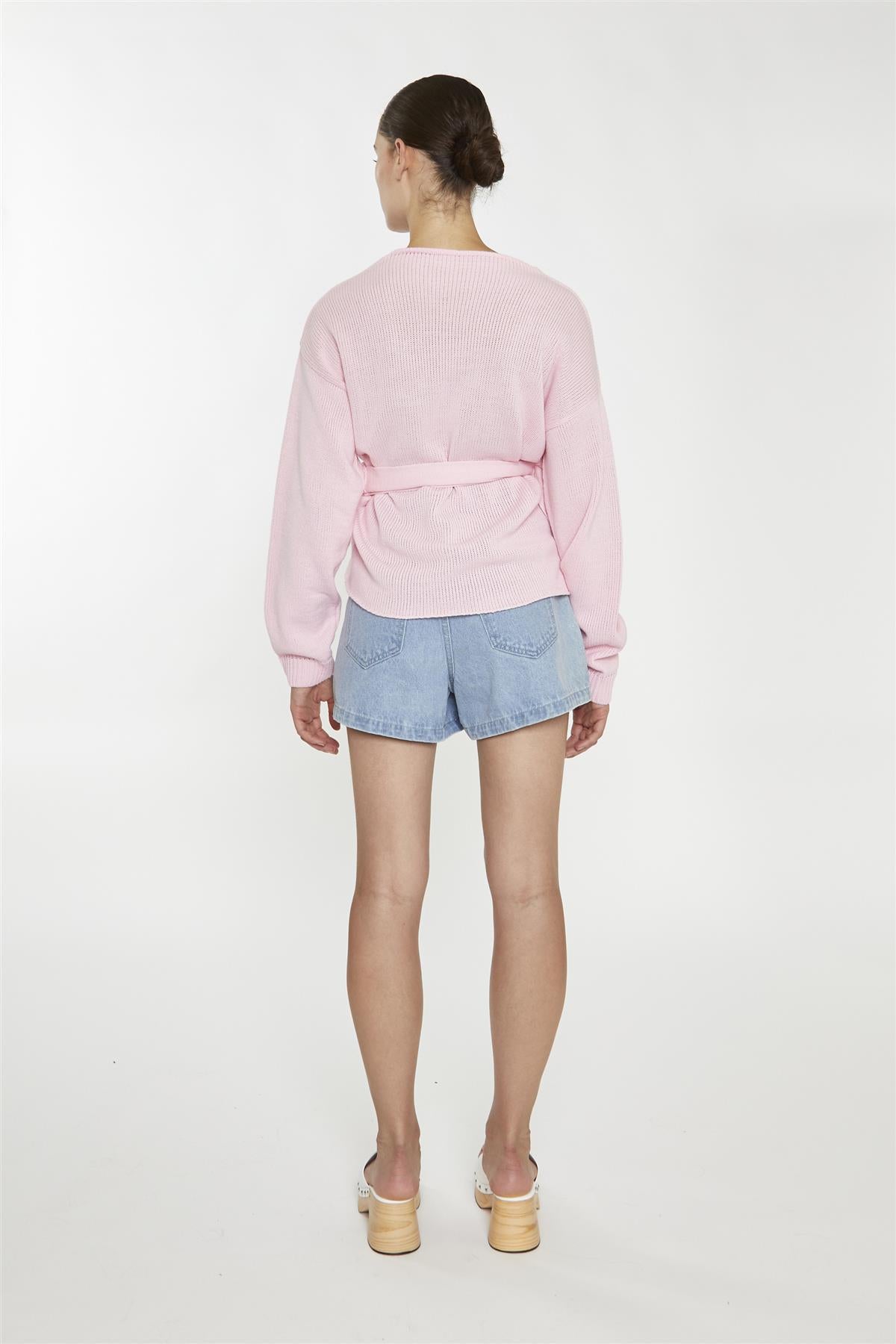 Pretty-Pink Wrap -Cardigan
