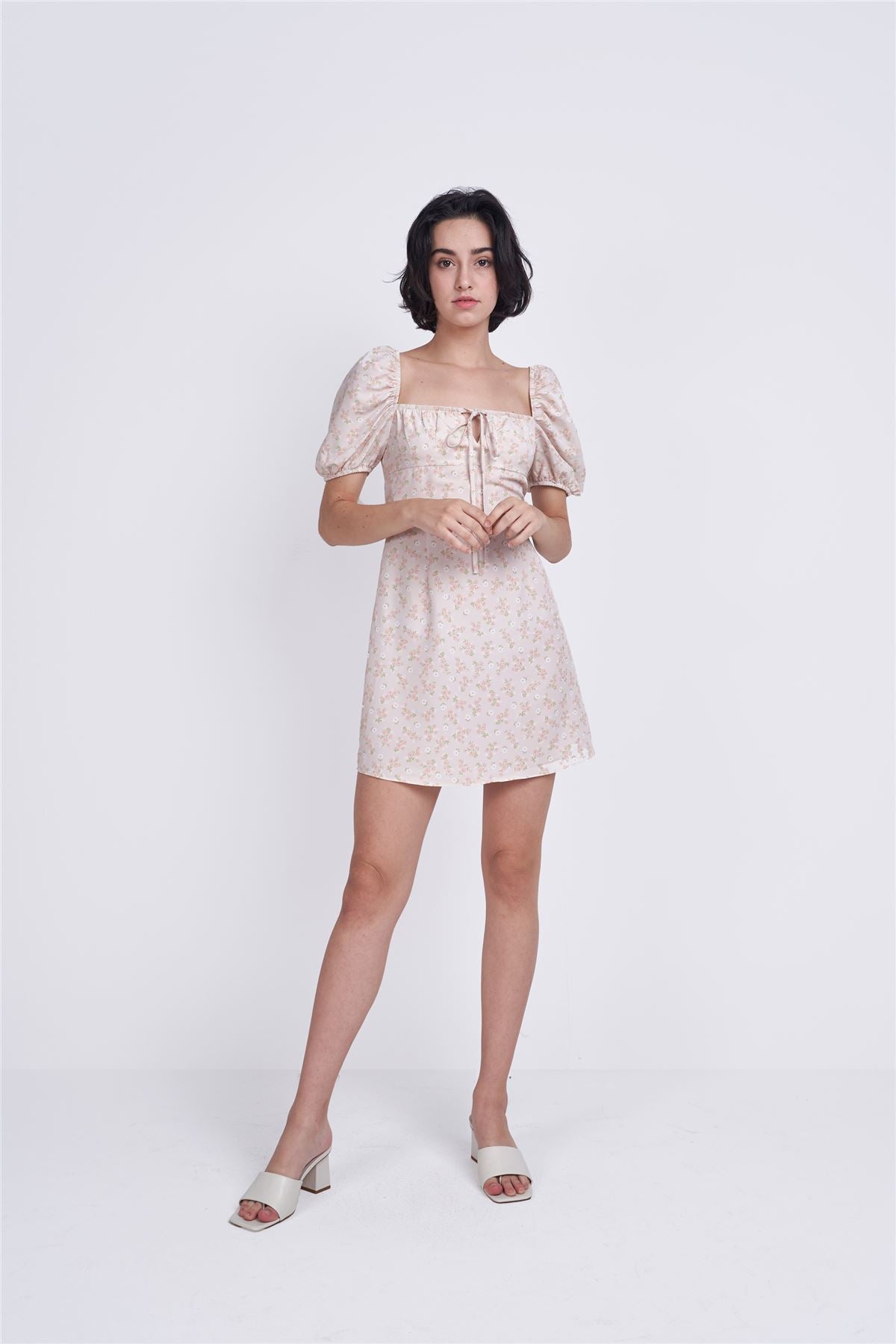 Stone Ditsy Floral Mini Dress