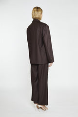 Dark-Brown Oversized-Blazer