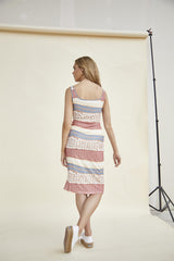 Desert-Landscape Body-Con Midi-Dress