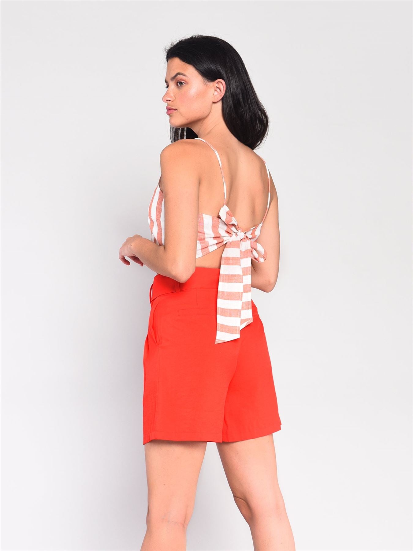 AN1695-WHITE ORANGE STRIPE