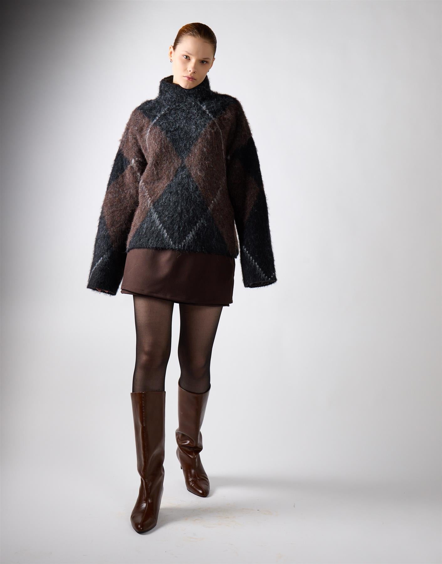 Deepest Brown Mini Skirt
