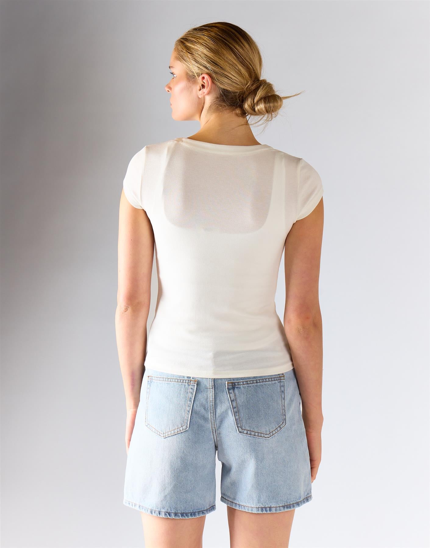 Glamorous White Knitted Button Front Top