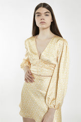 Amber Ditsy Folk Sweetheart Neckline Sleeveless-Top