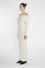 Pencil Maxi Skirt - Light Stone