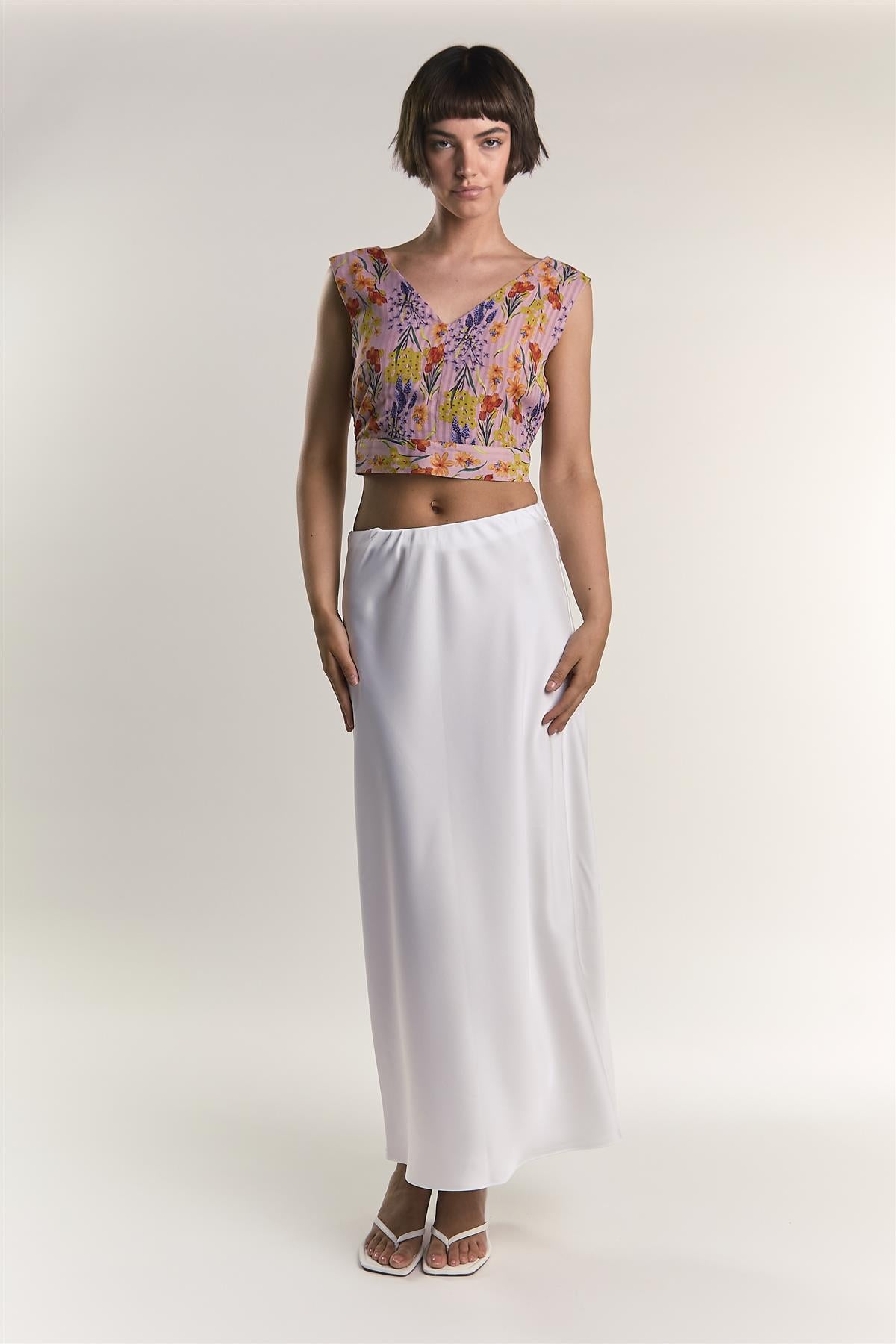 AC2627-PINK ORANGE FLOWER