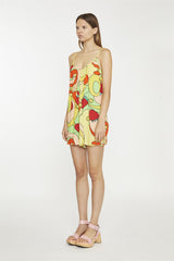 Short Playsuit - Orange Swirl Strawberry