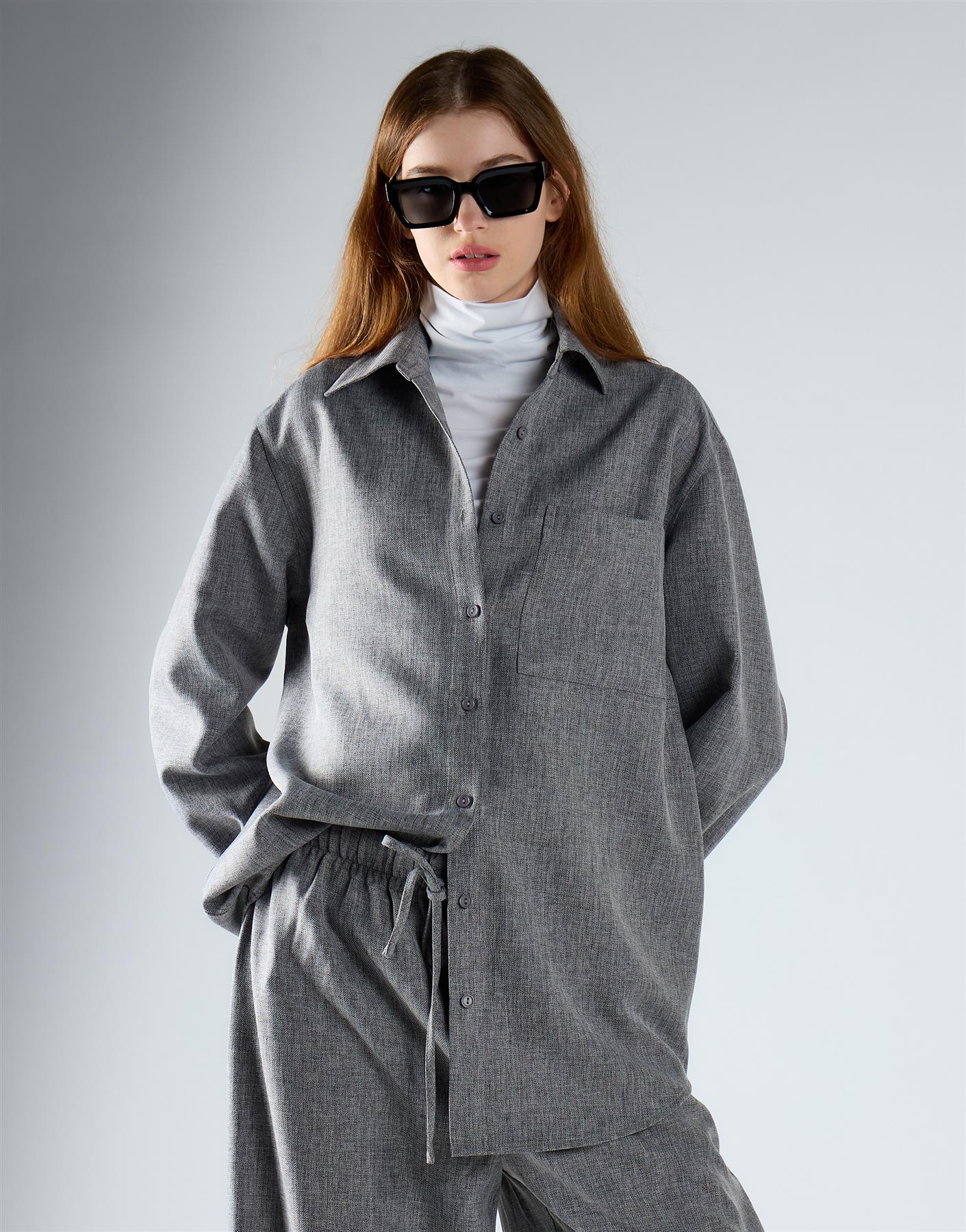 Mid Grey Oversized Shirt