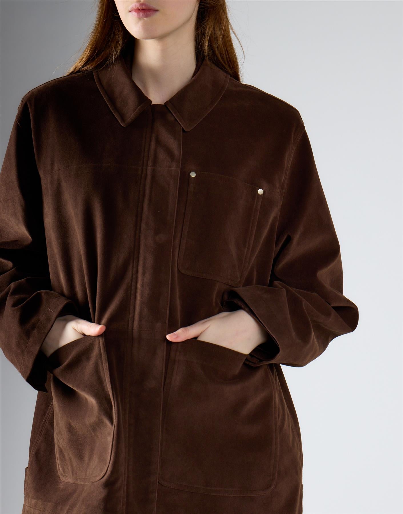 Chocolate Brown Oversized Shacket