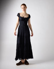 Black Tiered Maxi Dress Maxi Dress