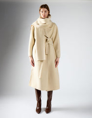 Cream Belted Coat