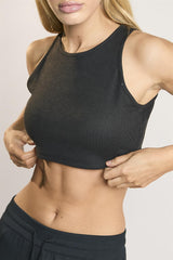 Black Tank Crop-Top