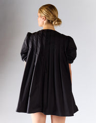 Glamorous Black Pleated Mini Dress