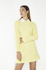 LADIES TOP-YELLOW TWEED-2XtraLarge