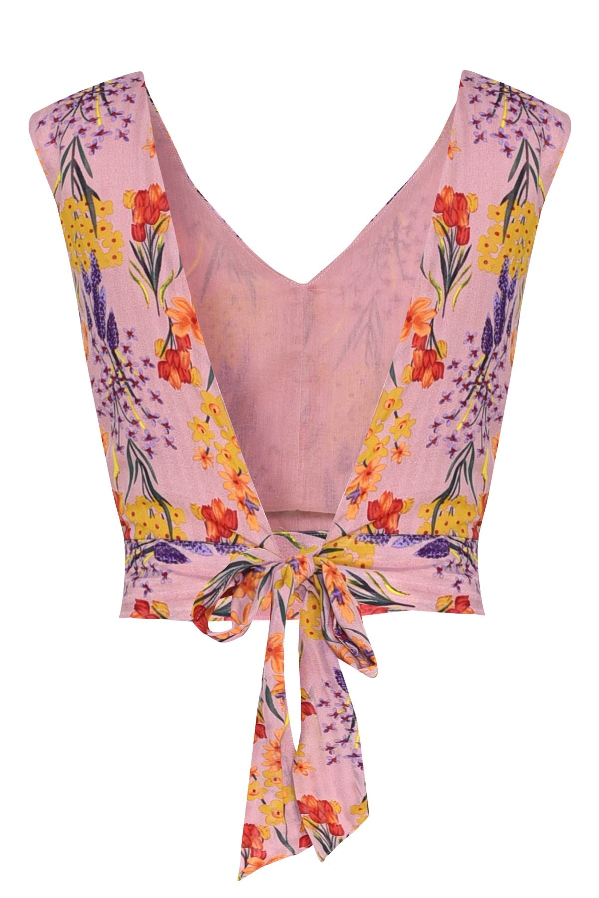 AC2627-PINK ORANGE FLOWER