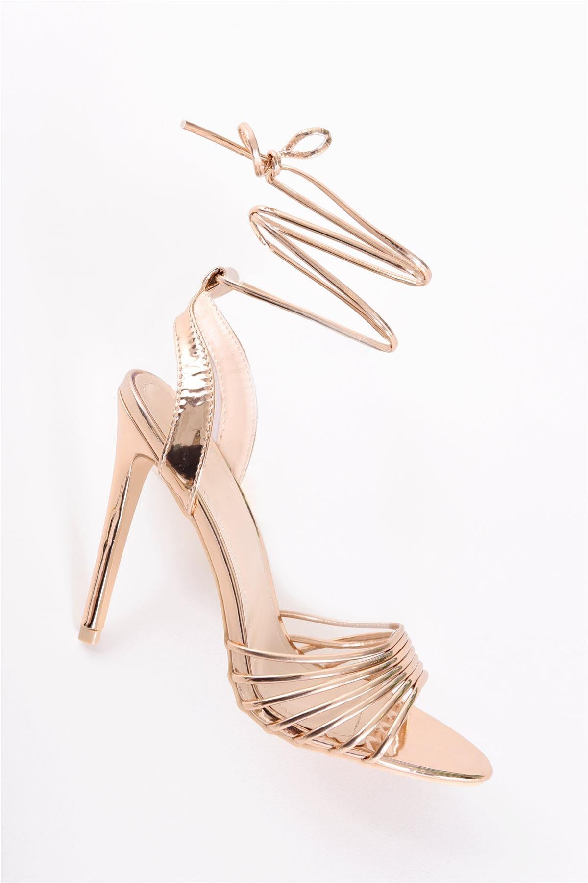 Rose Gold Strappy-Heel