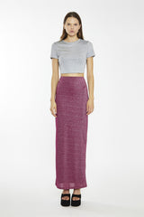 Silver-Glitter Open-Back Crop-top