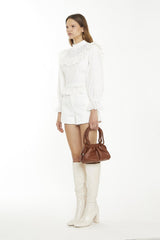 Off-White Lace-Detail Long Sleeve-Top