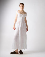 White Tiered Maxi Dress Maxi Dress