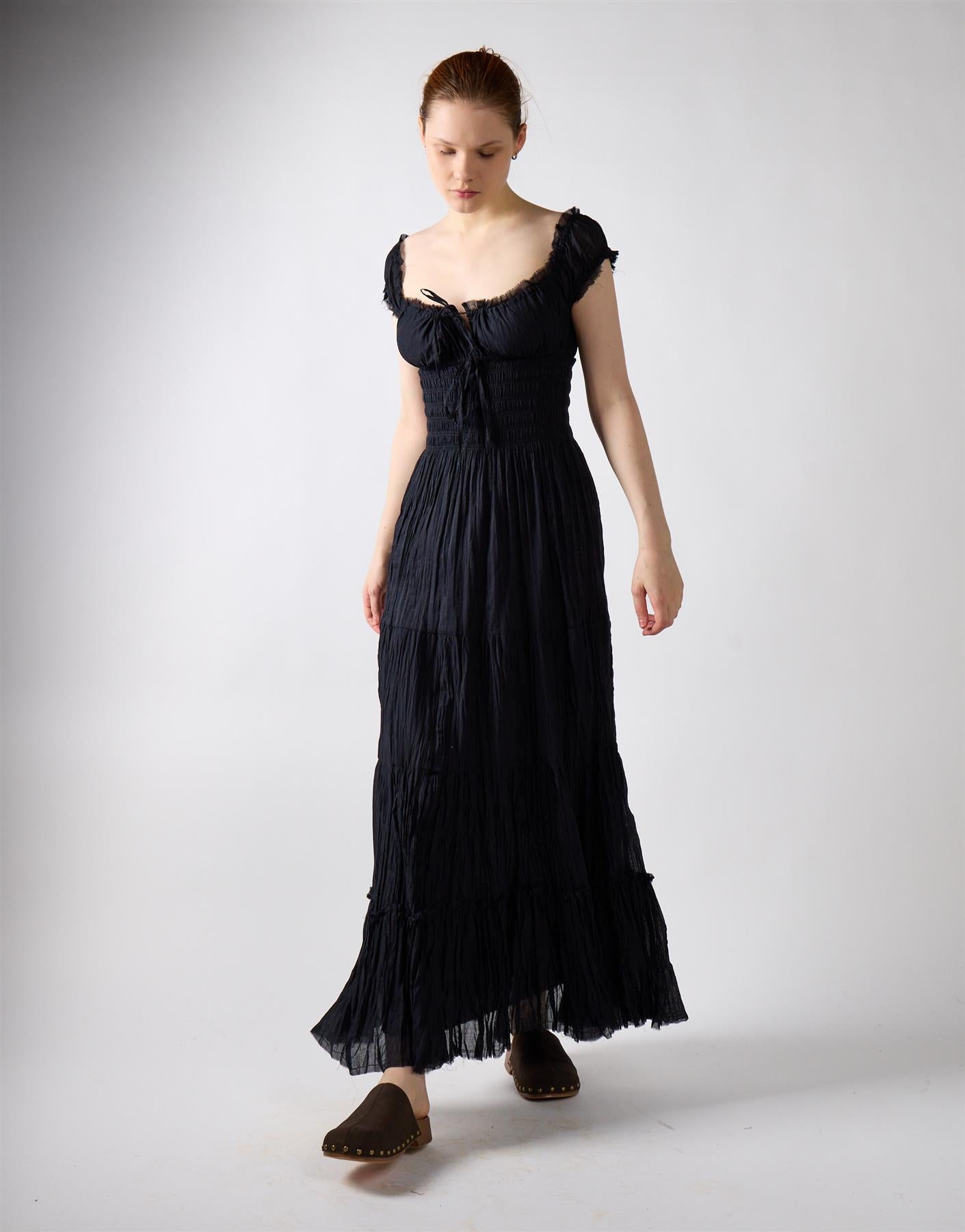 Black Tiered Maxi Dress Maxi Dress