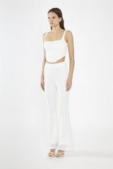 Off-White Lace High Waisted Flared Trousers