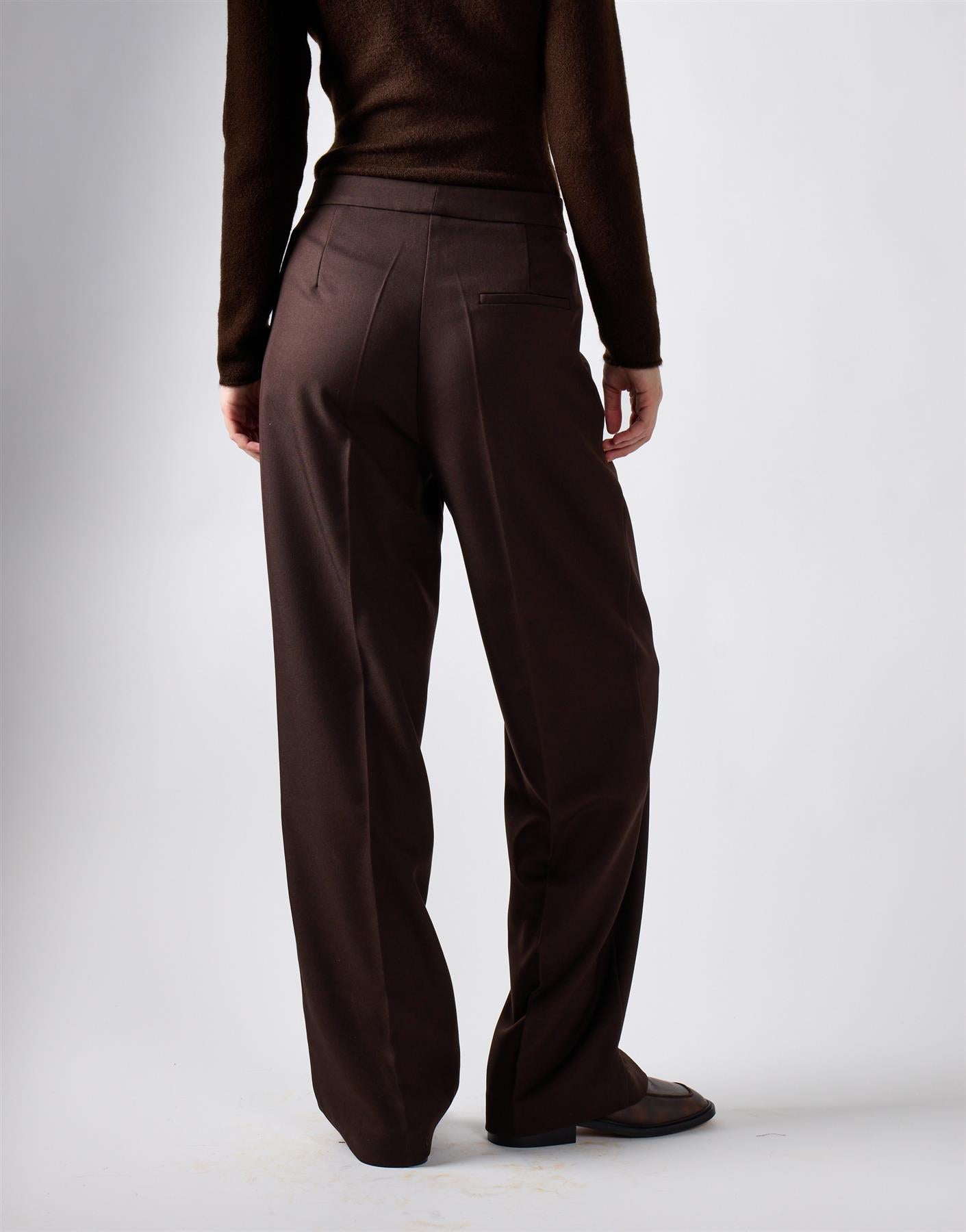 Deepest Brown Tailored Fit Trousers