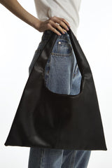 Black Winged Shoulder Tote-Bag