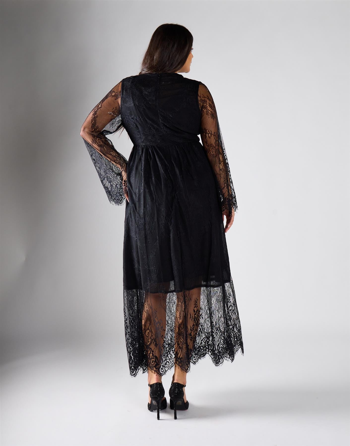 Glamorous Curve Black  Maxi Dress
