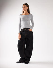 Indigo Wide Leg Baggy Jeans