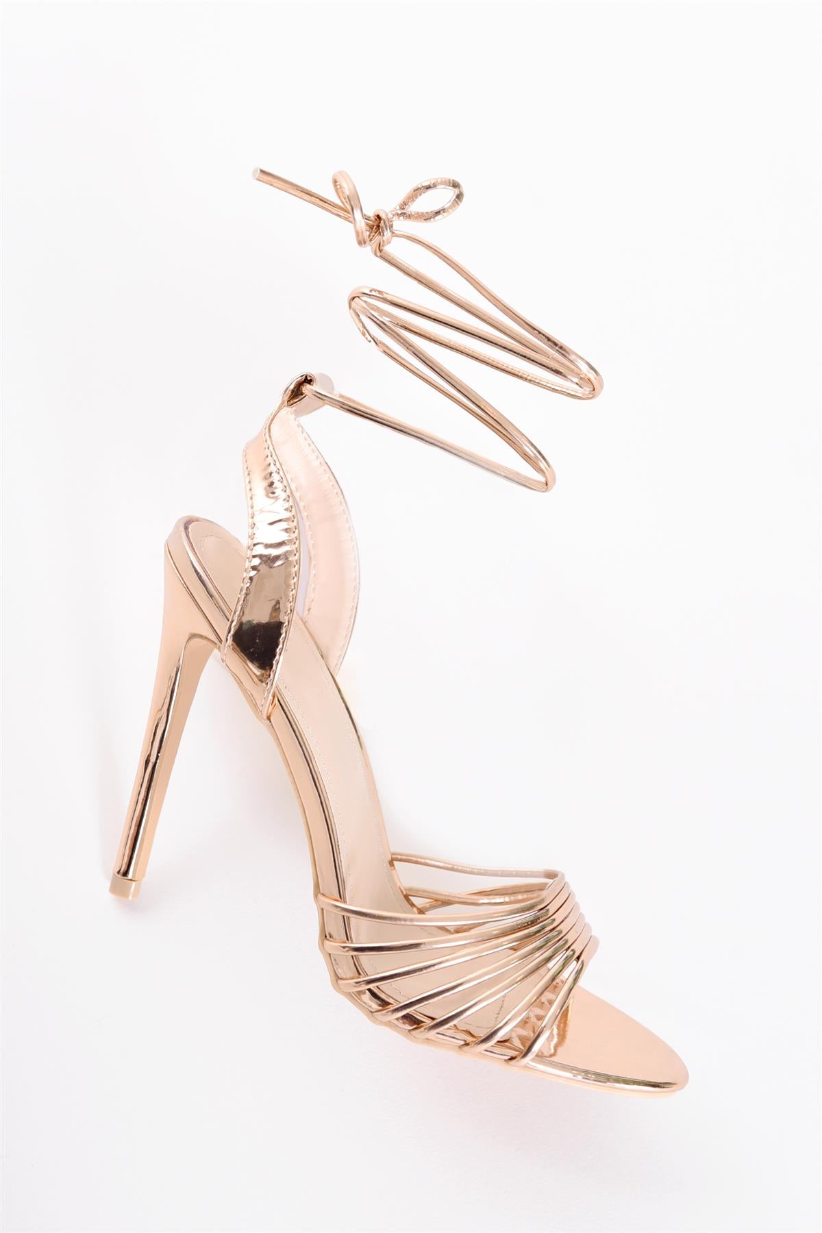 Rose Gold Strappy-Heel
