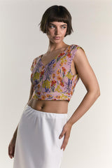 AC2627-PINK ORANGE FLOWER