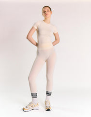 Agon White Activewear Tee