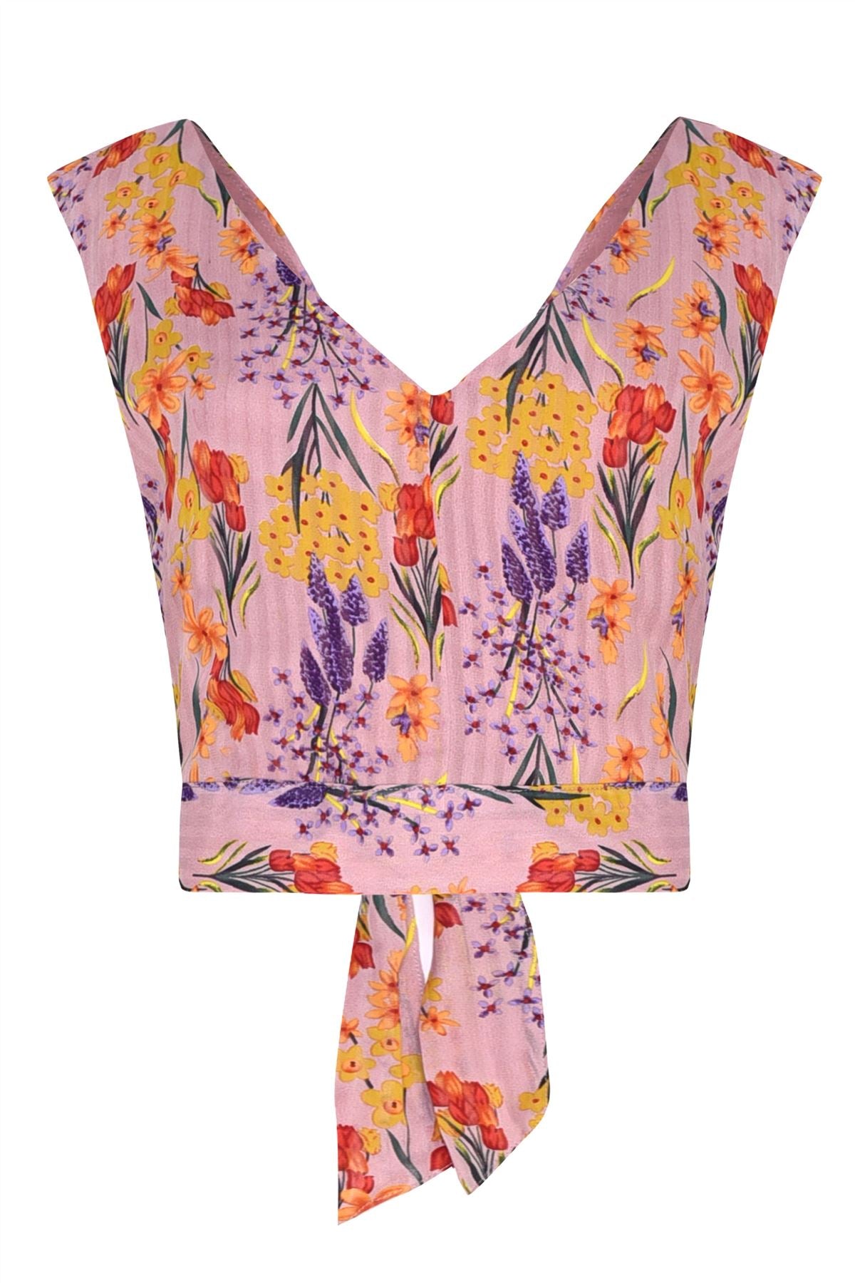 AC2627-PINK ORANGE FLOWER
