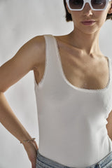 Off-White Square-Neck Bodysuit