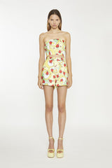 Psychedelic Strawberry High-Waist Mini-Shorts