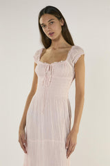 Light Pink Tiered Maxi Dress