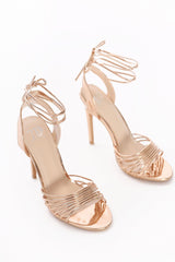 Rose Gold Strappy-Heel
