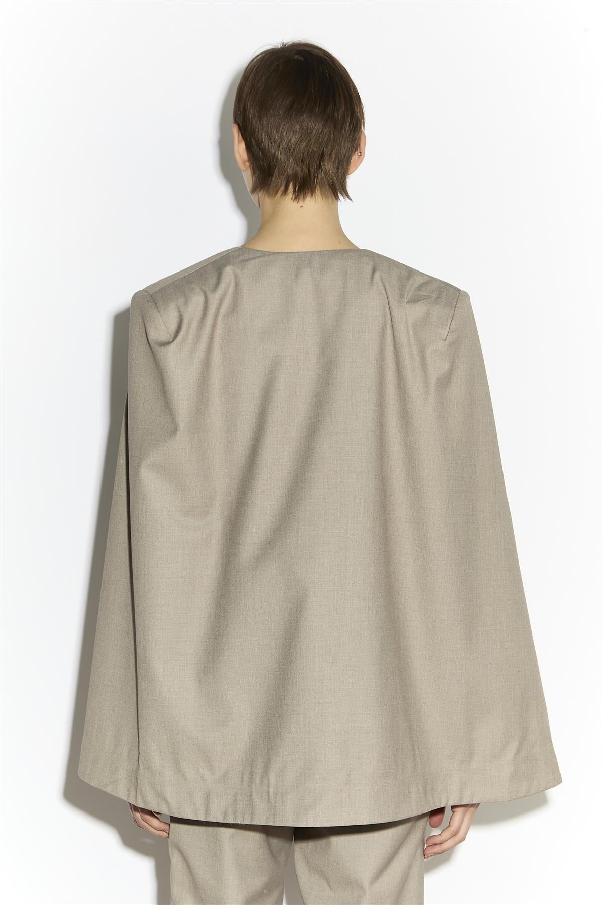 Cape Jacket - Taupe Grey