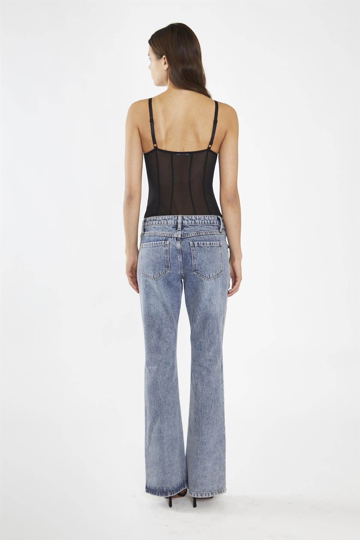 Black-Mesh Bodysuit