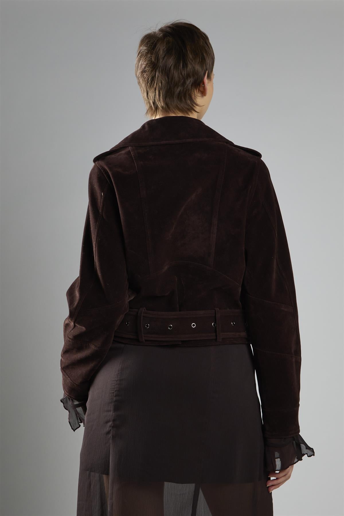 Rich-Brown Biker Long Sleeve-Jacket