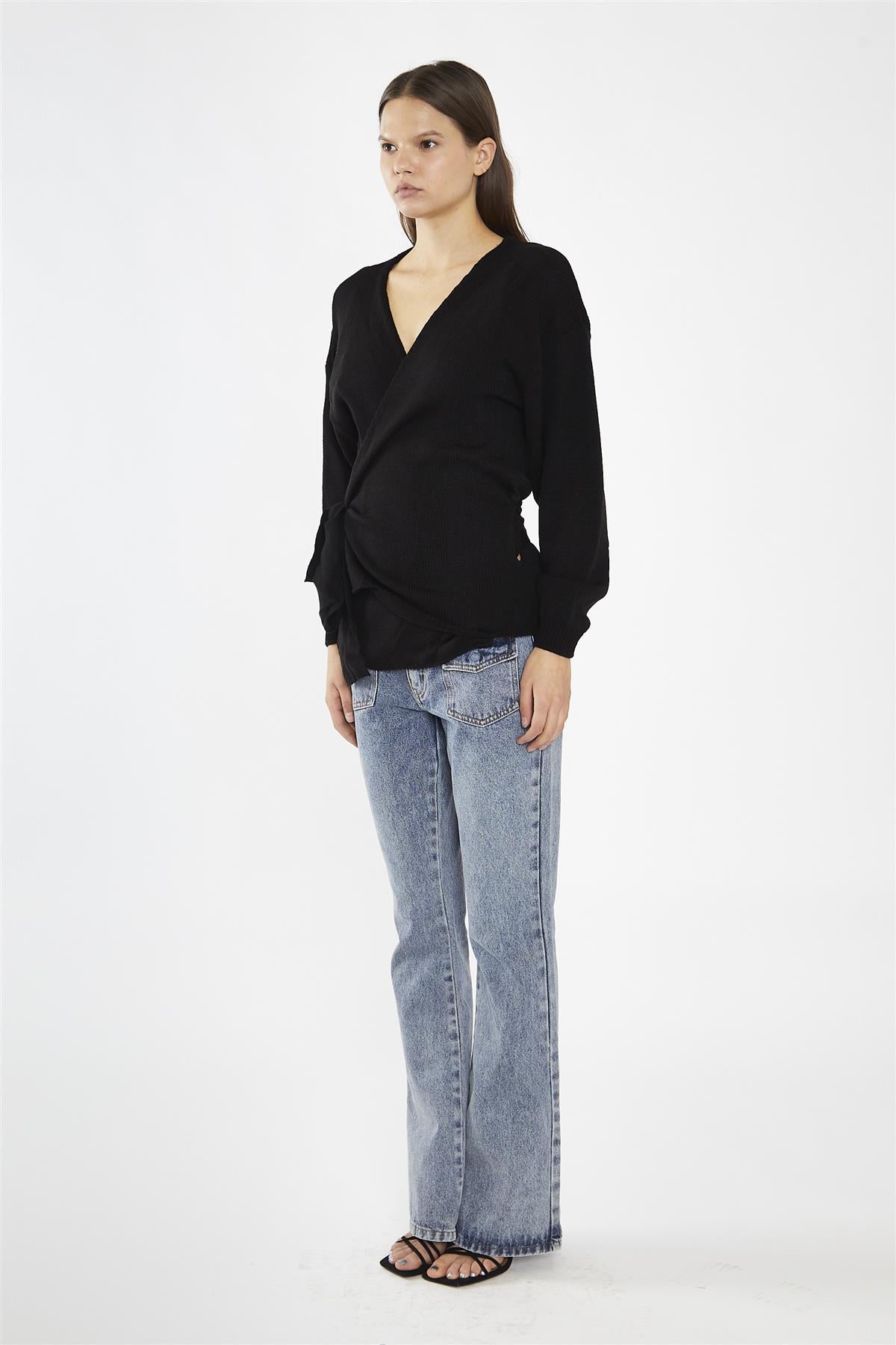 Wrap Cardigan - Black