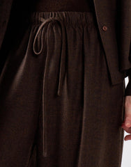 Dark Brown Drawstring Trousers